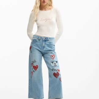 Mickey Mouse™ spijkerbroek met hartjes - BLUE - 36