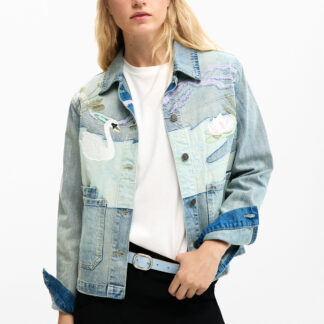 denim patch jack - BLUE - M
