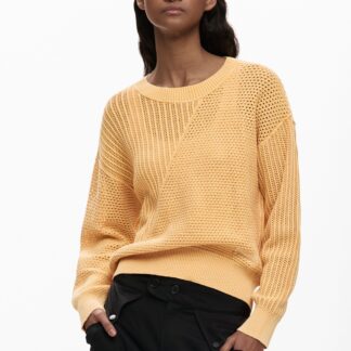 Basic gebreide trui - YELLOW - M