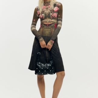 Spiegel landschap jurk - BLACK - XS