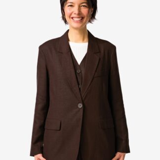 HEMA Damesblazer Isla donkerbruin (donkerbruin)