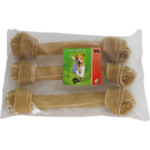 Brekz Rawhide - runderhuidbot geknoopt kauwsnack hond 25 cm 6 stuks