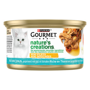 Gourmet Nature's Creations met tonijn nat kattenvoer (blik 85 gr) 2 trays (48 x 85 g)