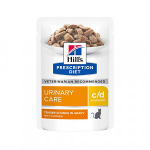 Hill's Prescription Diet C/D Multicare Urinary nat kattenvoer met zalm maaltijdzakje 4 dozen (48 x 85 g)