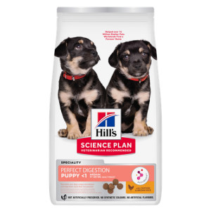 Hill's Puppy Medium Perfect Digestion met kip en bruine rijst hondenvoer 2 x 2,5 kg