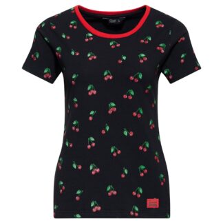 Queen Kerosin Cherry T-shirt Black -3XL
