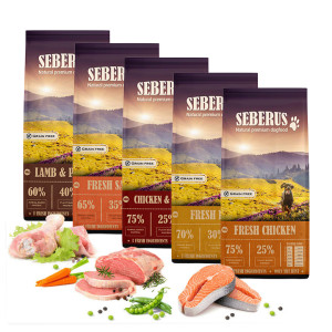 Seberus graanvrij hondenvoer probeerverpakkingen Fresh Salmon 3 kg