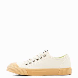 Lage canvas sneakers - WHITE - 46