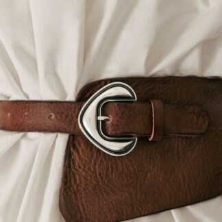 Leren tailleband studio - BROWN - 95