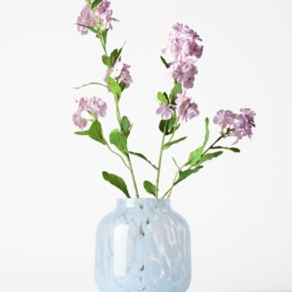 HEMA Vaas ⌀15x18cm Bink glas spikkel blauw (blauw)