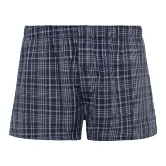 Hanro Heren Fancy Woven boxers geruit blauw 074015