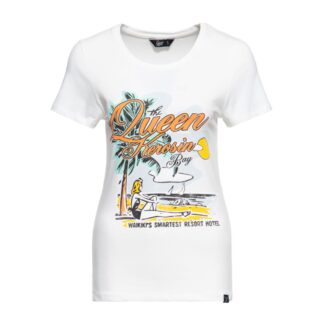 Moederdag cadeau - Queen Kerosin T-Shirt Queens Bay Off White-XS