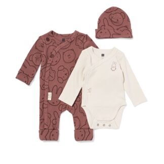 HEMA Nijntje babykledingset rib - 3 stuks bruin (bruin)