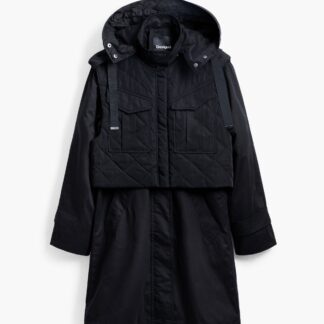 2-in-1 parka - BLACK - M
