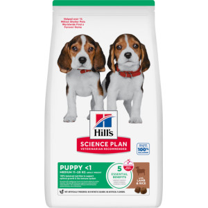 Hill's Puppy Medium met lam & rijst hondenvoer 2 x 14 kg